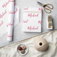 Personalisierter eleganter Skriptname Rot