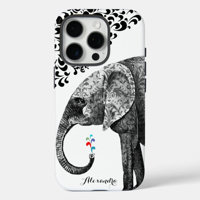 Personalisierter Elephant Damask iPhone 7 Fall title_seo2 (Rückseite)
