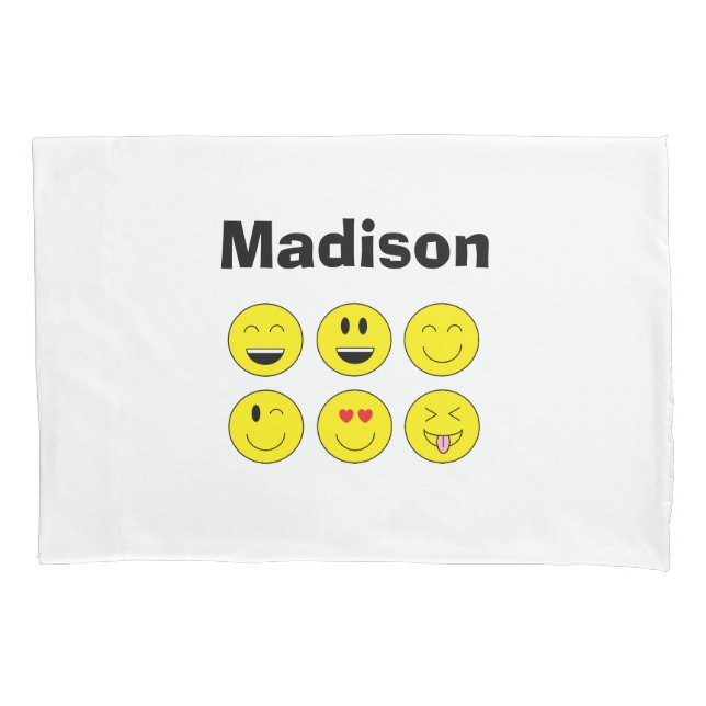 Personalisierter Emojis-Pillowcase Kissenbezug (Vorderseite)