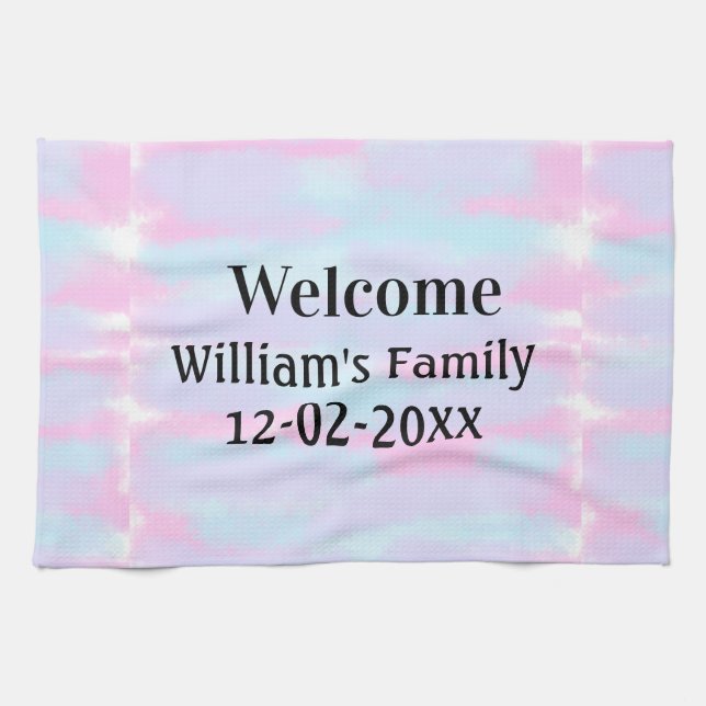 personalisierter Empfang Geschirrtuch (Horizontal)