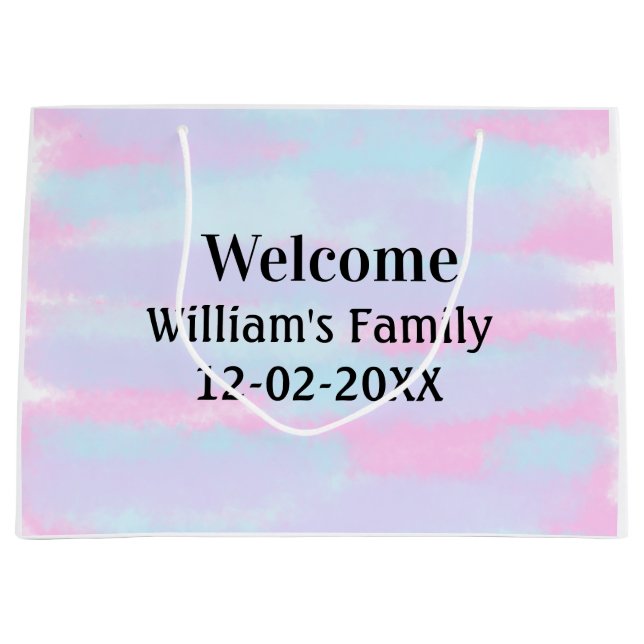 personalisierter Empfang Große Geschenktüte (Vorderseite)