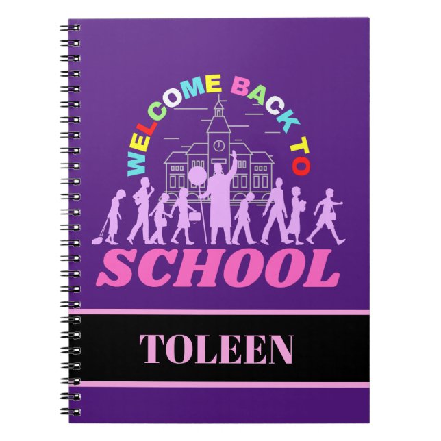 Personalisierter Empfang in der Schule Notizblock (Vorderseite)