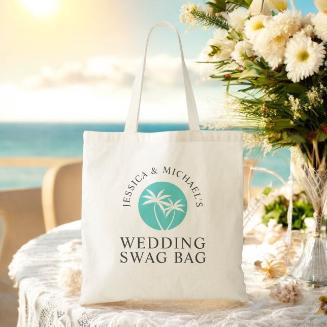 Personalisierter Empfang von Wedding Swag Bag Tragetasche (Von Creator hochgeladen)