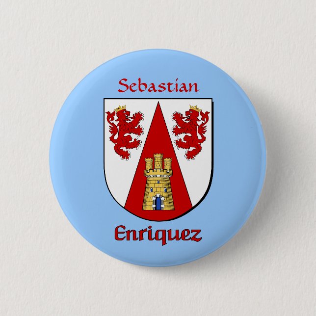 Personalisierter Enriquez Historischer Schild Button (Vorderseite)