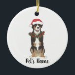 Personalisierter Entlebucher-Berghund Keramik Ornament<br><div class="desc">Machen Sie die schöne Liste in diesem Jahr mit einem personalisierten Ornament Ihres Lieblings-Kleinen-Hundelf! Für die süßesten Geschenke,  paaren Sie es mit einem passenden Kunstdruck oder einem anderen Artikel aus meiner Sammlung!</div>