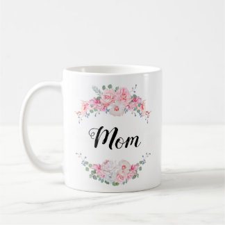 Personalisierter Entwurf mit Blumengrenze Kaffeetasse
