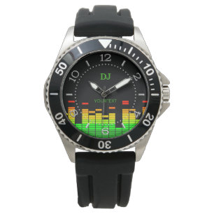 Personalisierter Entzerrervibes-Schlag der Armbanduhr
