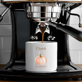 Personalisierter Erntedank - Fall Pumpkin dankbar Espressotasse