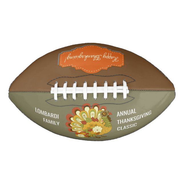 Personalisierter Erntedank Holiday Football (Vorderseite)