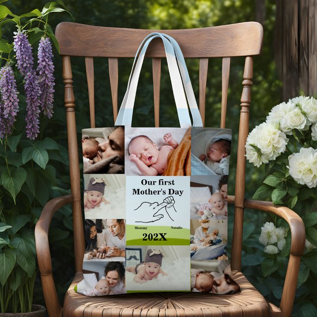 Personalisierter Ersten Muttertag FotoCollage Tasche (Von Creator hochgeladen)