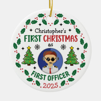 Personalisierter Erster Offizier Benutzerdefiniert Keramik Ornament