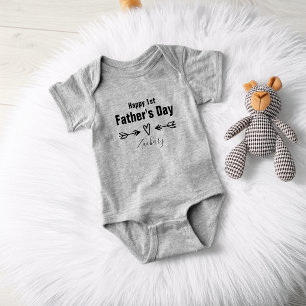 Personalisierter Erster Vatertag Baby Strampler