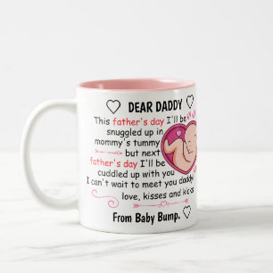 Personalisierter Erster Vatertag der Tochter Zweifarbige Tasse