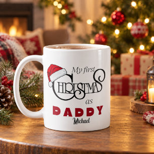 Personalisierter erster Weihnachten als Daddy-Bech Kaffeetasse