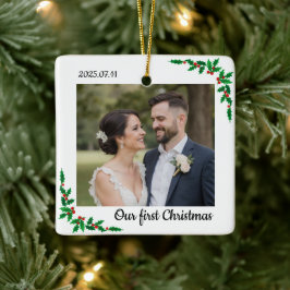 Personalisierter erster Weihnachtsbaumschmuck für Keramikornament
