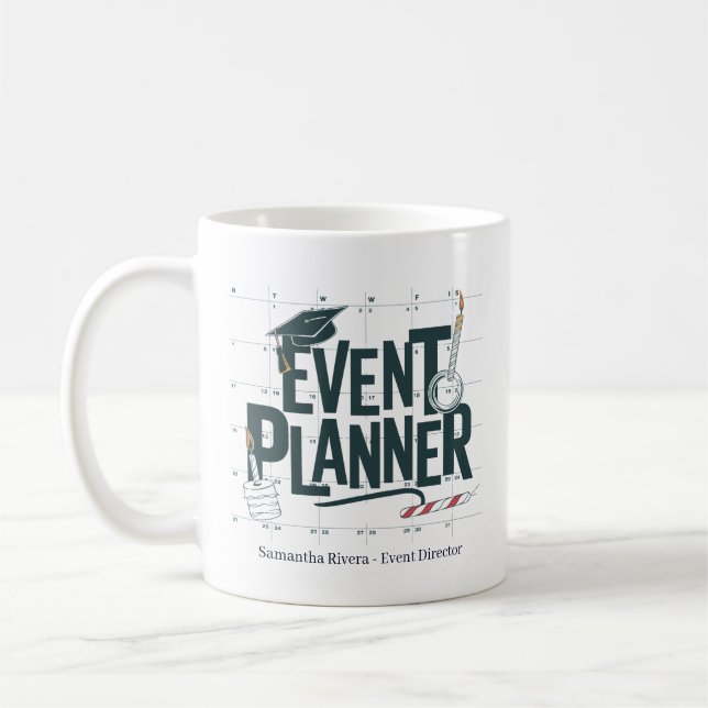 Personalisierter Eventplaner Kaffeetasse (Links)
