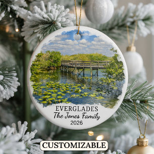 Personalisierter Everglades-Nationalpark, Florida Keramik Ornament