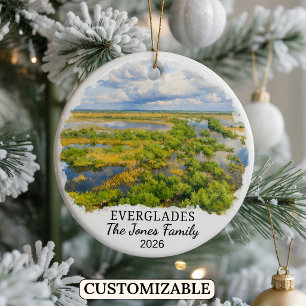 Personalisierter Everglades-Nationalpark, Florida Keramik Ornament
