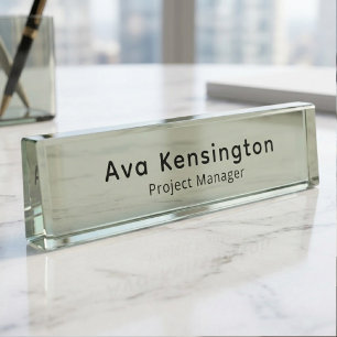 Personalisierter Executive-Schreibtisch modern Namensplakette