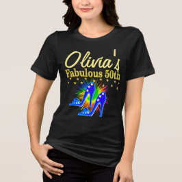 PERSONALISIERTER FABULOUS 50. GEBURTSTAG T SHIRT