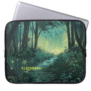Personalisierter Fairy Light Forest Laptopschutzhülle