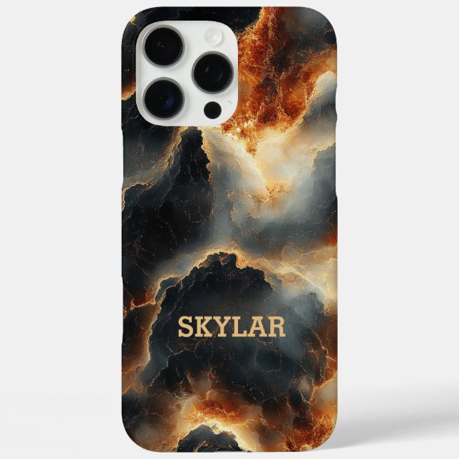 Personalisierter Fall eines kosmischen Feuers iPhone 16 Pro Max Hülle (Rückseite)