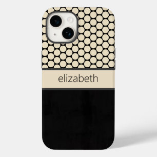 Personalisierter Fall für Black Polka Docks Case-Mate iPhone 14 Hülle