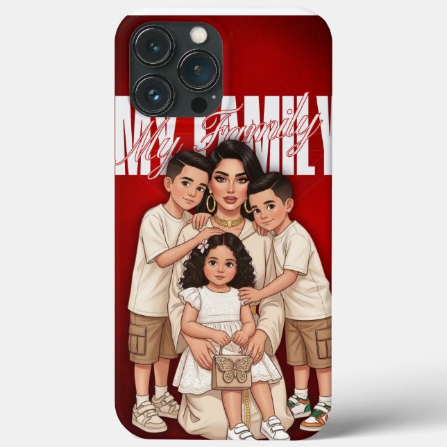 Personalisierter Fall für marokkanische Familie Case-Mate iPhone Hülle (Rückseite)