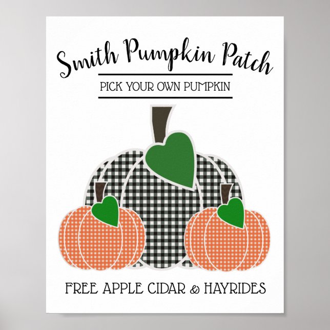 Personalisierter Fall Karierter Pumppatch Poster (Vorne)