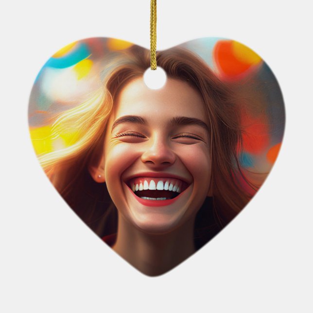 Personalisierter Fall Keramik Ornament (Hinten)