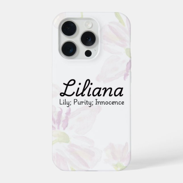 Personalisierter Fall Liliana Phone iPhone 15 Pro Hülle (Rückseite)