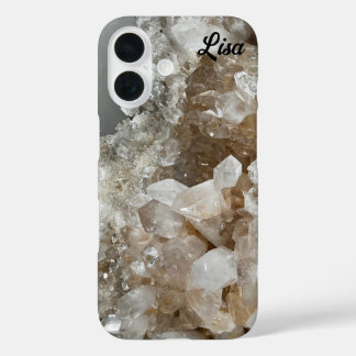 Personalisierter Fall Quarz Crystal Sturdy iPhone 16 Hülle