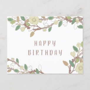 Personalisierter Fall Tree Branch Happy Birthday P Postkarte
