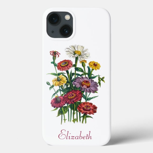 Personalisierter Fall Zinnias Case-Mate iPhone Case-Mate iPhone Hülle (Rückseite)