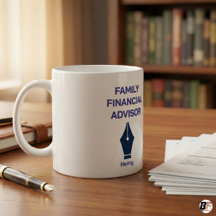 Personalisierter Familien-Finanzberater-Kaffeebech Kaffeetasse