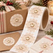 personalisierter Familien-Weihnachtsaufkleber Neut