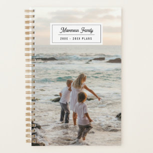 Personalisierter Familienfoto-Monats-Wochen-Planer Planer