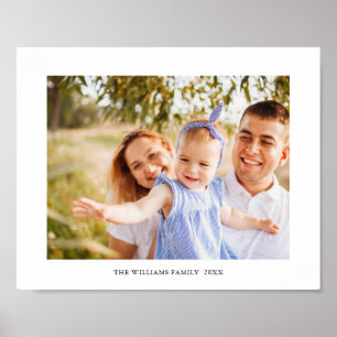 Personalisierter Familienfoto- und Namensdruck Poster