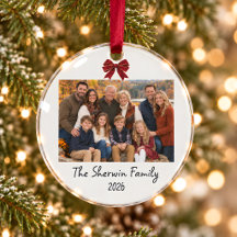 Personalisierter Familienfoto-Weihnachten
