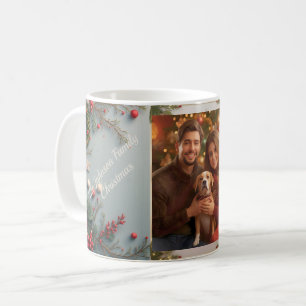 Personalisierter Familienfoto-Weihnachtsbecher B Kaffeetasse