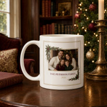 Personalisierter Familienfoto-Weihnachtskaffeebech