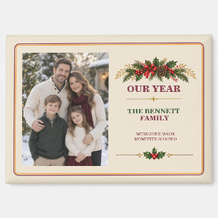 Personalisierter Familienfoto-Weihnachtsmagnet im  Magnet