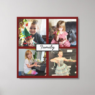 Personalisierter Familienfotos-Leinwanddruck Leinwanddruck