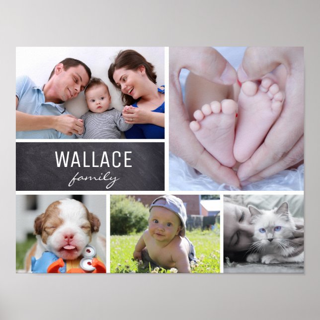 Personalisierter Familienname, 5 Fotomaterial Poster (Vorne)