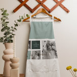 Personalisierter Familienname Collage Foto Geschen Schürze<br><div class="desc">Das personalisierte Familiengeschenk: Trendy Collage Foto & Green Theme! Dieses einzigartige und stilvolle Geschenk ist dazu gedacht,  die besonderen Momente Ihrer Familie zu feiern und Ihrer Wohngestaltung eine Touch naturlich inspirierter Eleganz zu verleihen.</div>