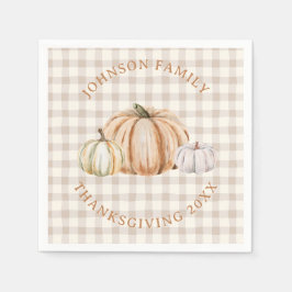Personalisierter Familienname Dankbar Neutral Ging Serviette