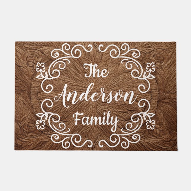 Personalisierter Familienname Doormat Fußmatte (Vorderseite)