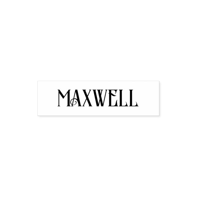 Personalisierter Familienname Elegante Fett Schwar Permastempel (Design)