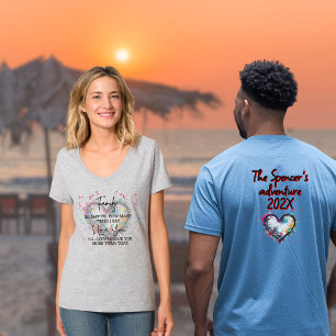 Personalisierter Familienname Farbklecks Herz T-Shirt
