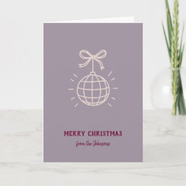 Personalisierter Familienname Frohe Weihnachten  Karte